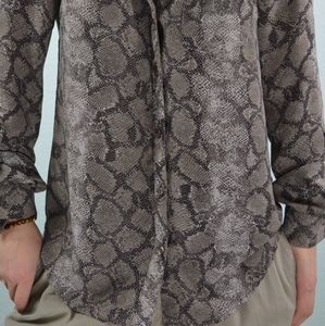 The limited snake skin print blouse button down